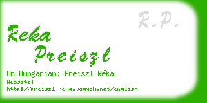reka preiszl business card